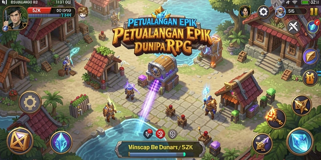 Tampilan gameplay 5ZK yang epik dan mendebarkan.