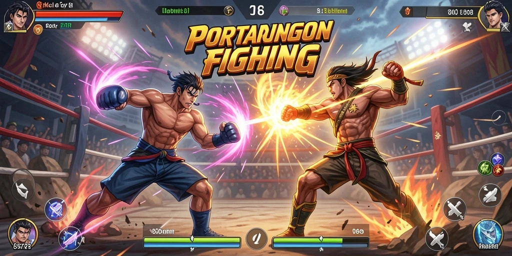 Gameplay Fighting yang seru dan mendebarkan di 8768.