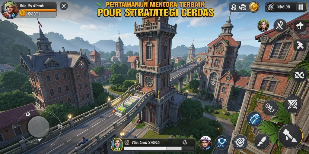 Tampilan gameplay menegangkan dari 9399 saat mempertahankan menara.