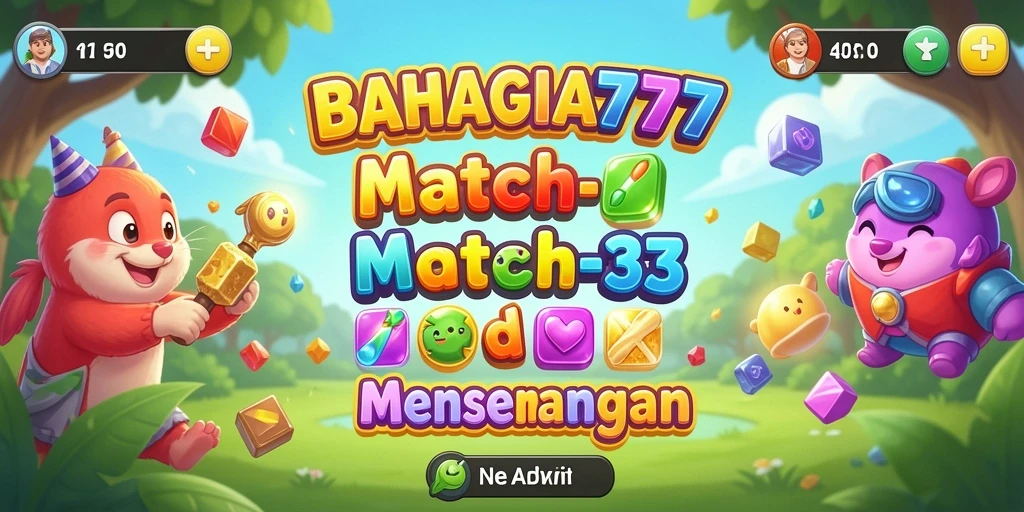 Tangkapan layar menampilkan gameplay seru dari BAHAGIA777 Match-3.