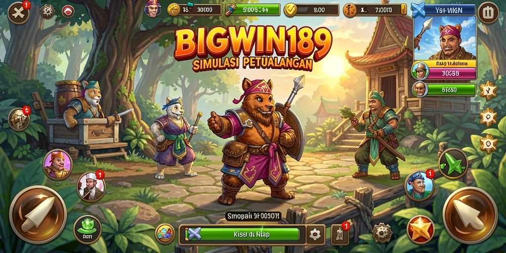 Tampilan mendalam gameplay BIGWIN189 dalam simulasi petualangan.
