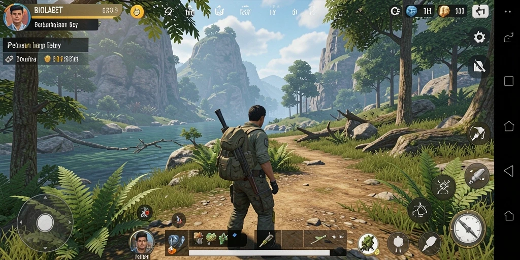 Screenshot BIOLABET menampilkan petualangan seru di dunia terbuka.