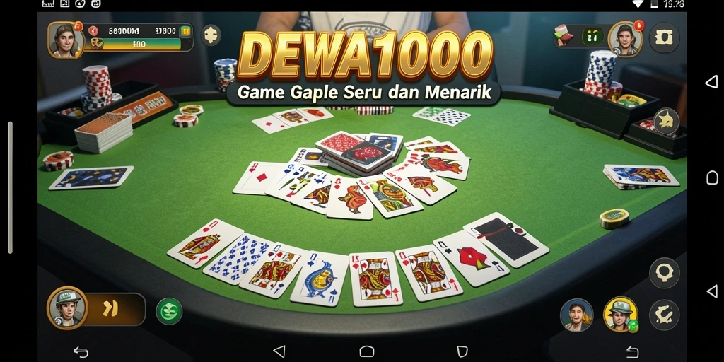 Tampilan gameplay seru dalam permainan Gaple DEWA1000.