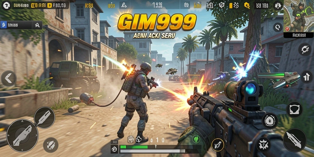 Tampilan seru gameplay TPS GIM999 yang mendebarkan.