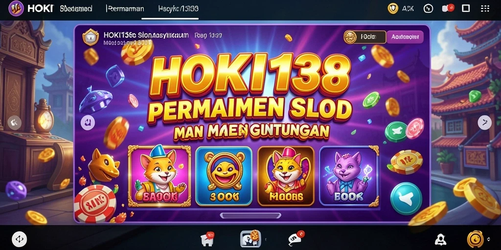 Tampilan gameplay menarik HOKI138 dengan berbagai tema slot.
