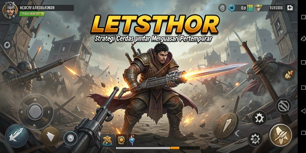 Tampilan gameplay LETSTHOR yang menarik dan penuh strategi.