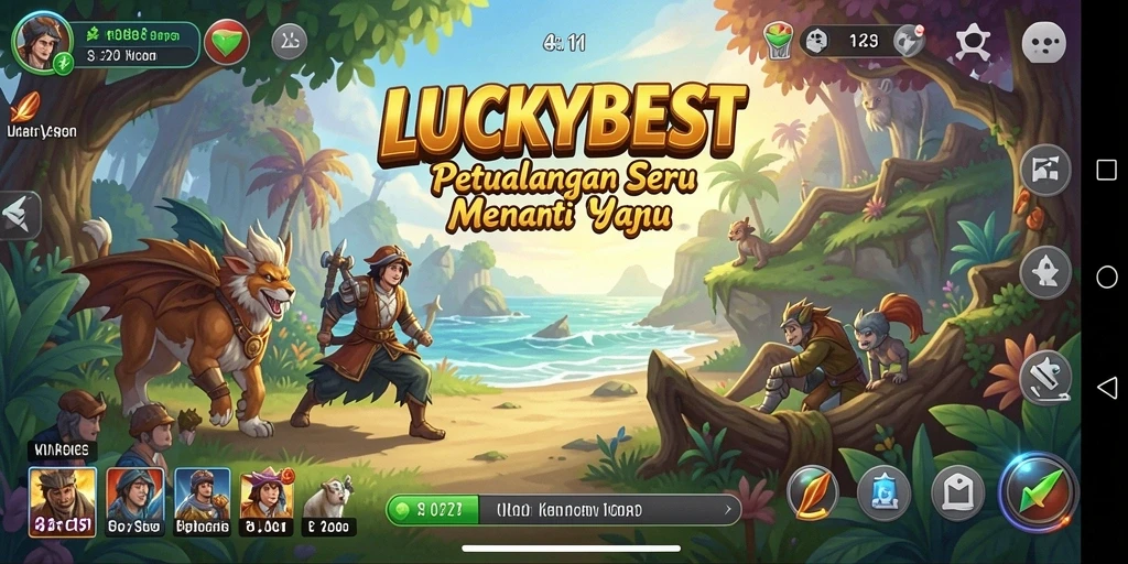 Tampilan gameplay menakjubkan dari LUCKYBEST saat menjelajahi dunia petualangan.