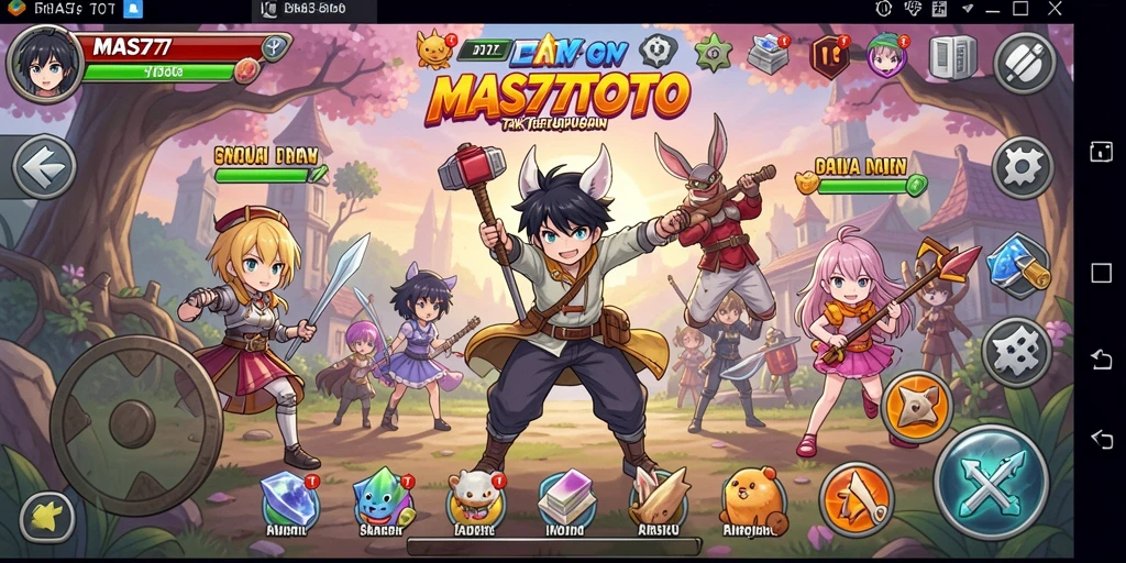 Tampilan epic gameplay dari MAS77TOTO dengan karakter Anime.