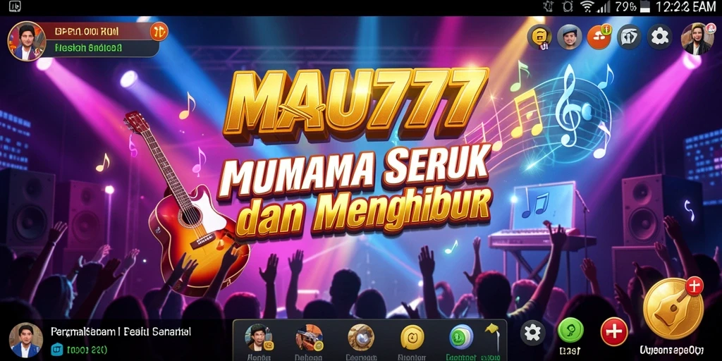 Screenshot gameplay MAU777 menampilkan pemain menikmati permainan musik yang interaktif.
