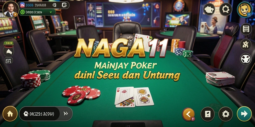 Screenshot NAGA11 menampilkan gameplay seru dan interaktif Poker.