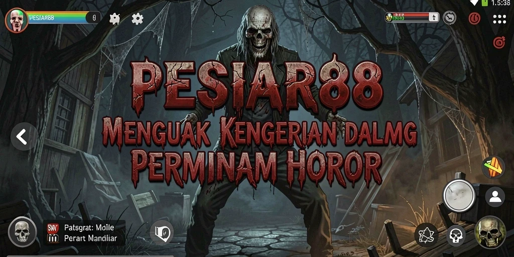 Tampilan mengerikan dan mencekam dari gameplay PESIAR88 yang menegangkan.
