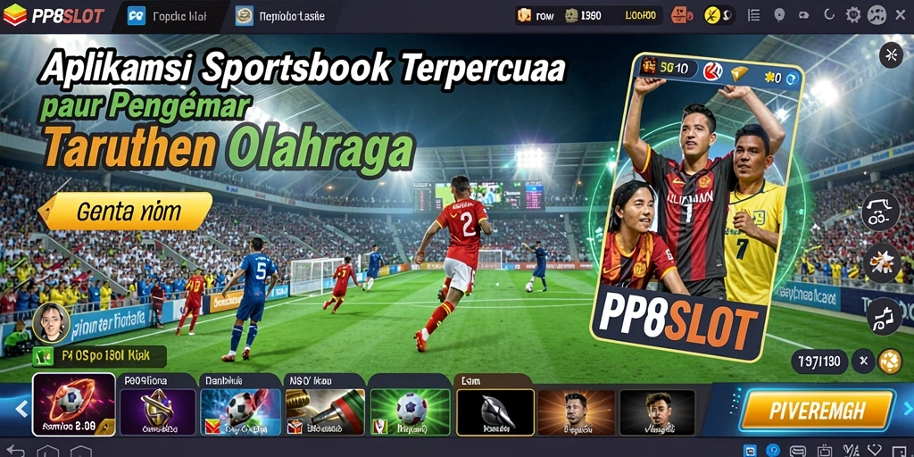 Tampilan utama PP8SLOT menampilkan berbagai pilihan taruhan olahraga.