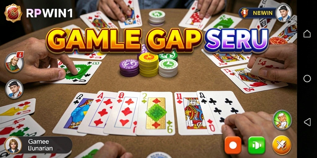 Tampilan gameplay Gaple yang intens dan seru.