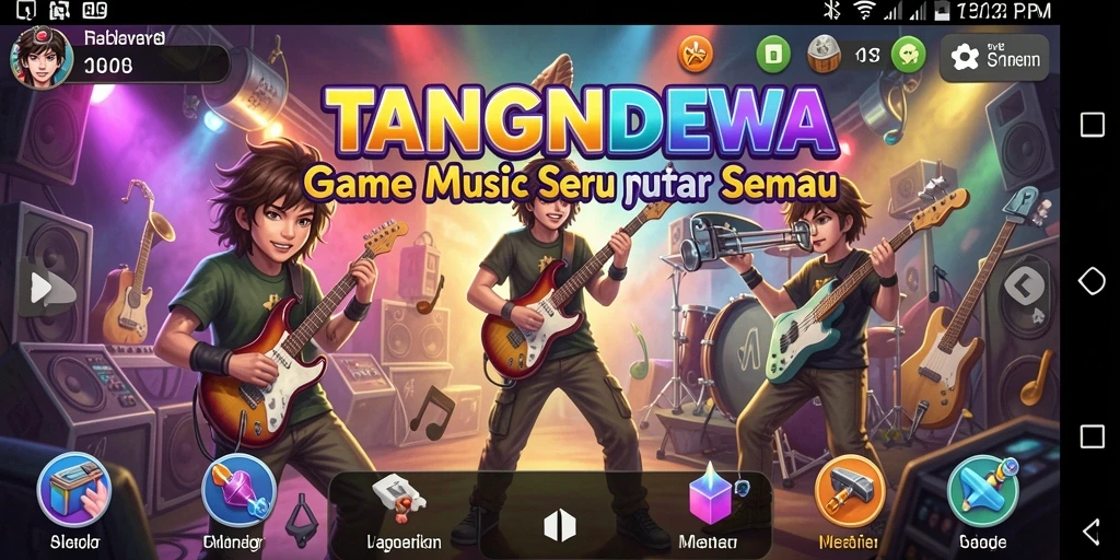 Gameplay seru TANGANDEWA dengan berbagai tantangan musik.
